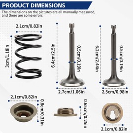 26lb Valve Springs Kit for Predator 212cc 196cc Non Hemi Honda Clone GX160 GX200 6.5HP OHV Engine, for Coleman CT200U BT200X Mini Bike Racing Engine Performance Parts