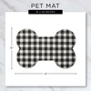 DII Braided Pet Mat Collection 100% Cotton, Bone Shape, Stone