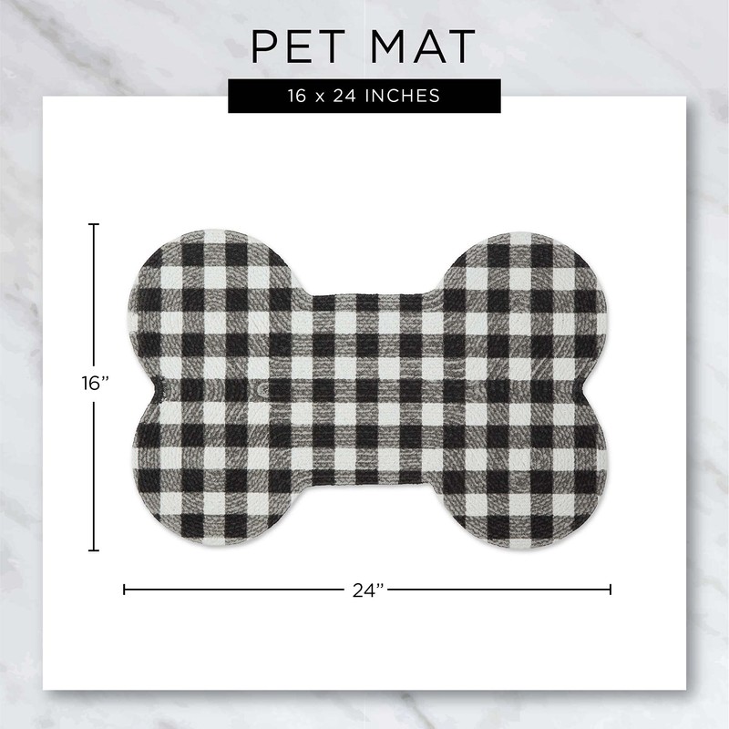 DII Braided Pet Mat Collection 100% Cotton, Bone Shape, Stone