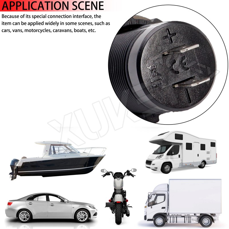 Array 12-24V QC3.0 Quick Charge Dual USB Car Charger Waterproof