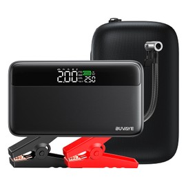 Jump Starter with Air Compressor, 5000A Battery Jumper Starter Portable (All Gas and 10L Diesel) with 150PSI Auto-Shutoff Tire Inflator 12V Car Battery Charger with Jumper Cable LED Light