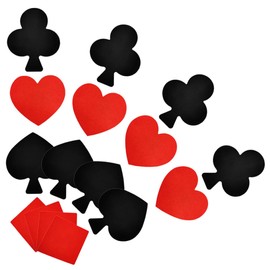 PACKOVE 8 Pairs Disposable Nipple Covers Poker Card Pattern Breathable Satin Pasties Lightweight Reusable Comfortable Patches for Protection