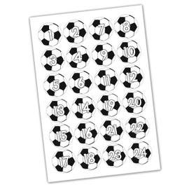 Papierdrachen 24 Advent calendar boxes - green with football players design - for you to craft for yourself - Christmas 2018