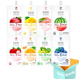 Jelly B Drinkable Konjac Jelly - Variety (8-Pack) | Korean Healthy Drink | Vitamin C + Collagen | 7 Calories + Zero Sugar
