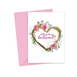 Will You Be My Bridesmaid Scratch Off Card, Card for Sister, Best Friend, Daughter, Goddaughter, Niece, Cousin, Bridal Proposal Card from Bride and Groom (Bridesmaid)