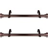 Rod Desyne 1 - inc  dia. Side Curtain Rod 12-20 inch long , Set of 2 Bronze