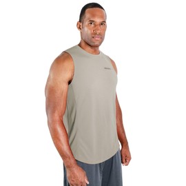 DEVOPS 3 Pack Men's Muscle Shirts Sleeveless Dry Fit Gym Workout Tank Top (2X-Large, Black/Blue/Gray)