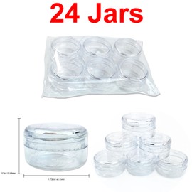 Beauticom 24 Pieces 15 Gram/15ML High Quality Lotion Cream Cosmetic Sample Jar Containers