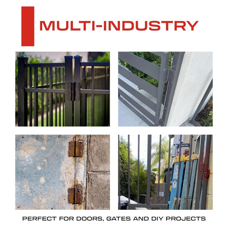 Sidco Supply 4" Heavy Duty Weldable Hinges, Book Hinge, Weld