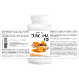Turmeric Dietary Supplement Curcuma 800 Line@Diet | 180 High Dose Tablets | 1000mg per Daily Dose | Dietary Supplement Made in Italy