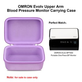 Elonbo Carrying Case for OMRON Evolv Bluetooth Wireless Upper Arm Blood Pressure Monitor, OMRON Evolv BP7000 Portable One-Piece BP Monitor Storage Holder, Purple