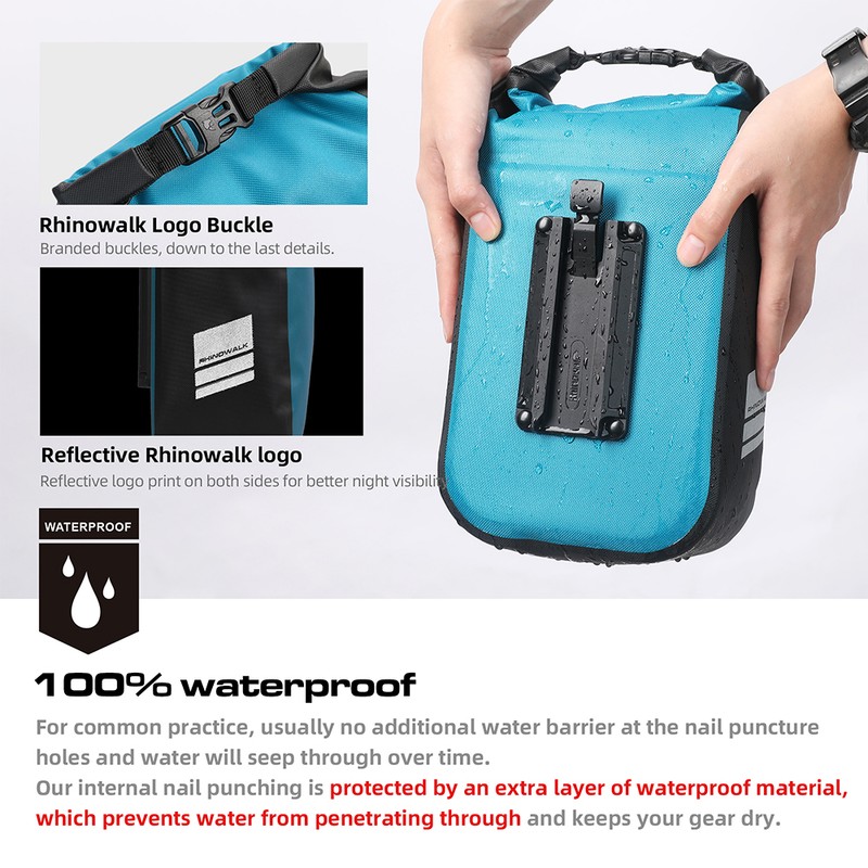6L Bike Quick Release Bike Front Fork Bag Waterproof Cycle