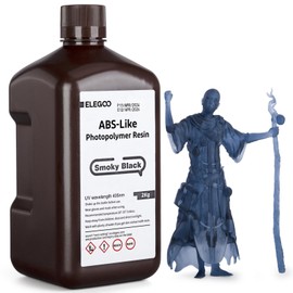 ELEGOO ABS-Like 3D Printer Resin LCD UV-Curing Resin 405nm Standard Photopolymer Resin for Mars Saturn Jupiter MSLA DLP LCD 3D Printing Smoky Black 2000g