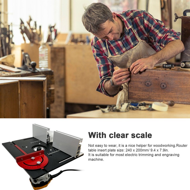 Router Table Insert Plate Aluminum Alloy Wood Milling Flip Board