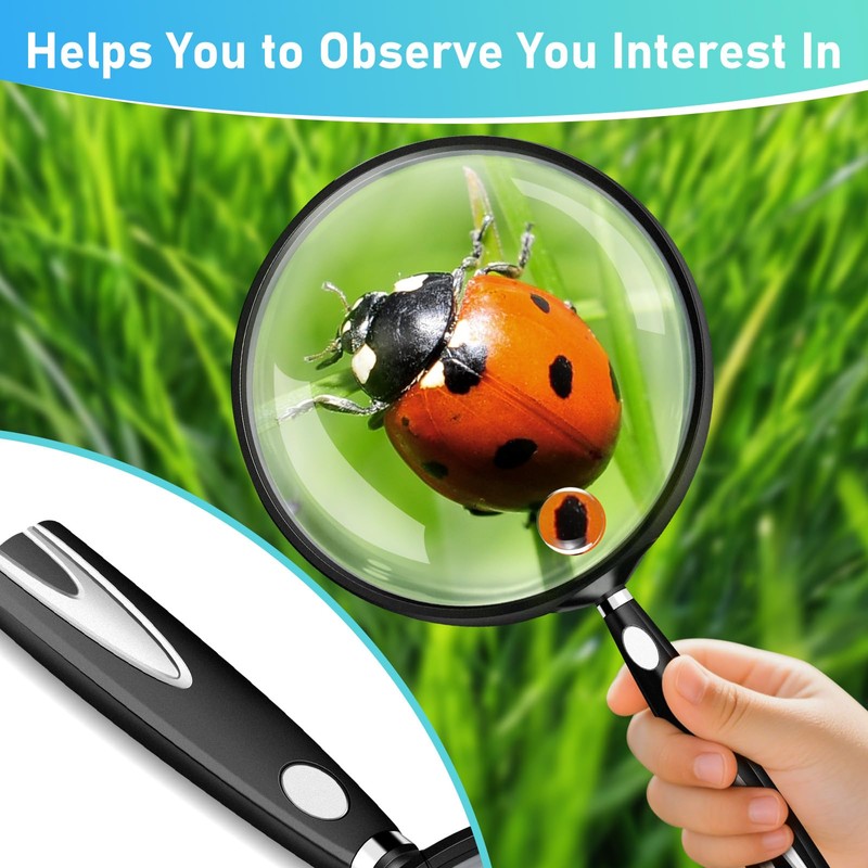 10X 30X Magnifying Glass for Reading, Handheld Magnifier for Reading,