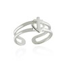 Anchor Toe Ring - 925 Sterling Silver - Adjustable Double