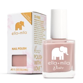 ella+mila ella+mila Desert Suede Nail Polish - Quick Drying Nude Nail Polish - "17-Free" & Chip Resistant Nude Brown Nail Polish - Vegan & Cruelty-Free Regular Nail Polish - Fast Dry Nail Polish (0.45 Fl.Oz.)