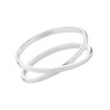 Classic 925 Sterling Silver Ladies - Cross Over Ring/Ring Crossed