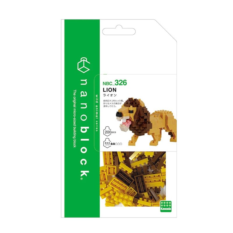 nanoblock - Animals - Lion, Collection Series Building Kit