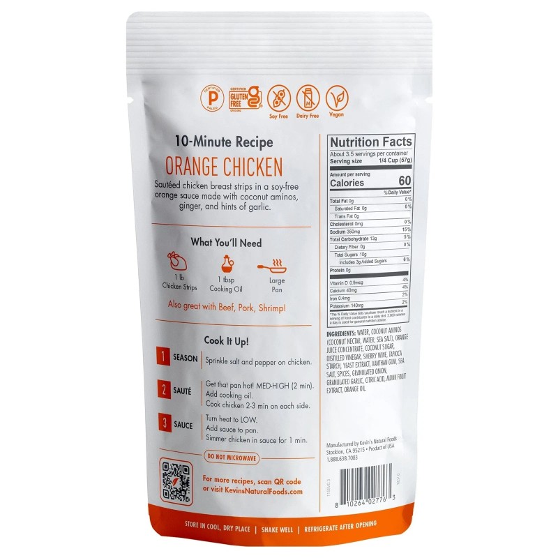 Kevin`s Natural Foods Kevin's Natural Foods Orange Sauce 7 OZ