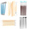 Wooden Pottery Clay Craft Sculpting Modeling Tools DIY Carved Art