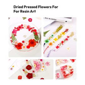Dried Flowers for Resin, Resiners 100Pcs Dried Flowers for Candle Making Red Real Natural Pressed Flowers Dry Leaves Kit for DIY Crafts Resin Soap Scrapbook Supplies Card Making Jewelry
