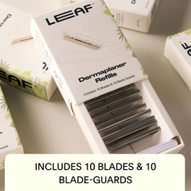 Leaf Shave Leaf Shave | Leaf Dermaplaner Refills - 10-Count Replacement Blades & 10-Count Replacement Blade-Guards