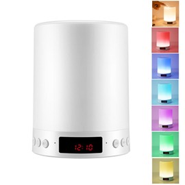 AWESQCQ Rest Baby Sound Machine, Relax Noise Soother with Adjustable Brightness Soft RGB Color Changing Night Light, White Noise Machine Sleep with Wake Alarm Clock for Aid Adults & Baby Bedroom