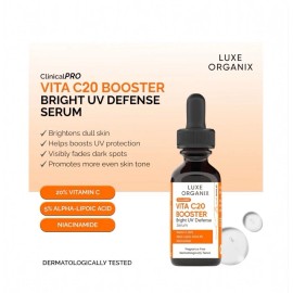 Luxe Organix ClinicalPRO Vita C20 Booster Bright UV Defense Serum, 30ml