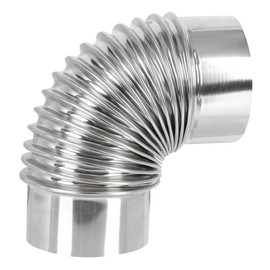 Operitacx Schornsteinbogen für Holzofen Flexibles Rauchrohr Einfache Installation Anwendung für Abluft Robuste Konstruktion für Küchenabluft