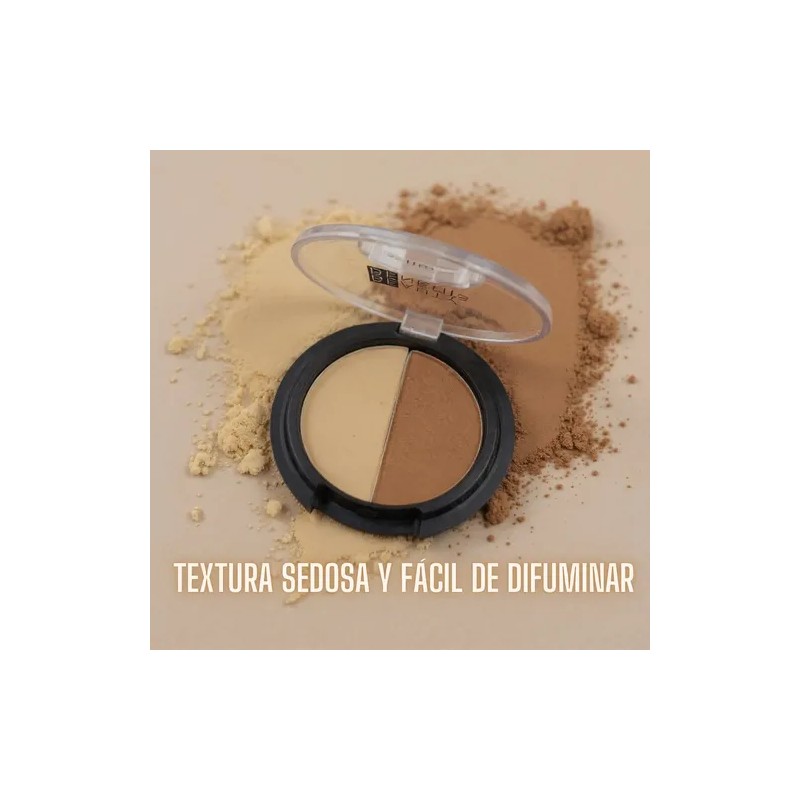 Polvo Compacto Duo Color Base De Maquillaje Beauty Benefits