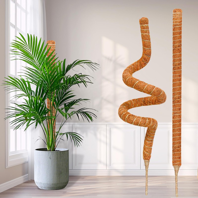 Dimpoo 48 Inch Moss Pole Monstera Plant Support, Coir Moss