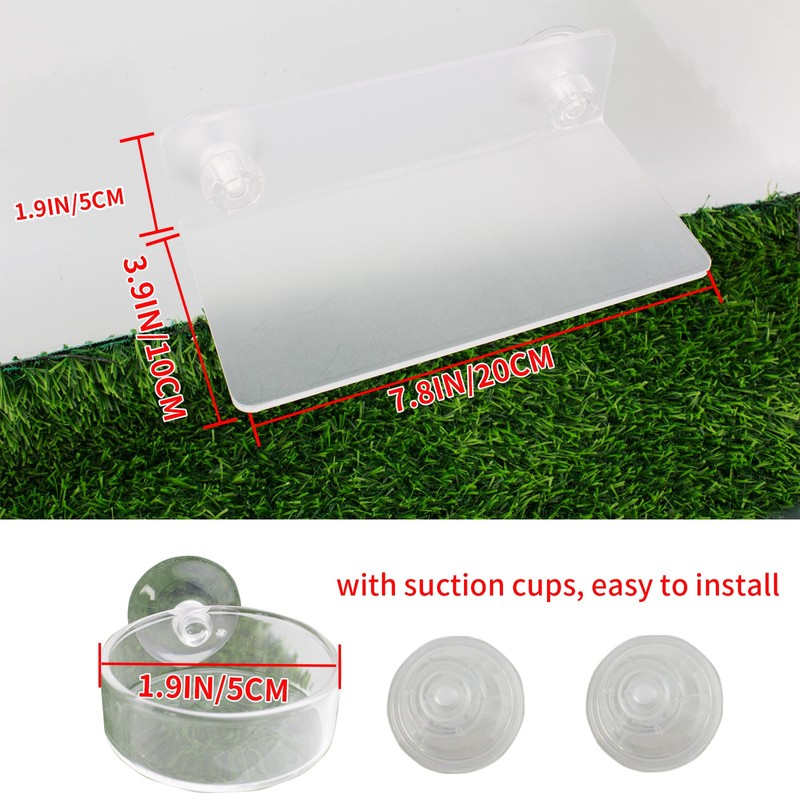 OOXYG Axolotl Hammock Ledge for Aquarium and Feeding Dish with