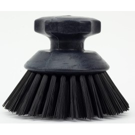 SPARTA 42395EC03 Plastic Scrubber Brush, Round Brush, Dish Scrub Brush With Color Coded For Cleaning, Kitchen, Bathroom, Bathtub, Dishes, Sink, 5 X 5 X 4 Inches, Black