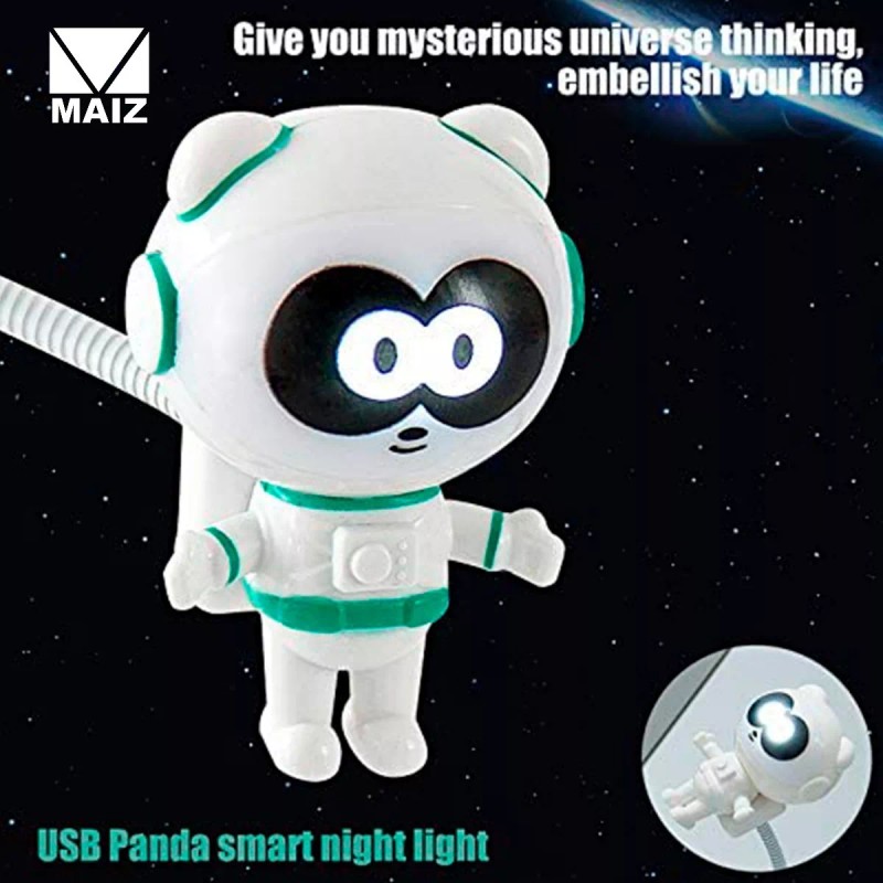 Maíz Lampara Led Panda Astronauta Conexión Usb Flexible Led-044