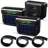 Tujoe 3 Pcs Solar Powered Car Ventilator Vehicle Exhaust Fan