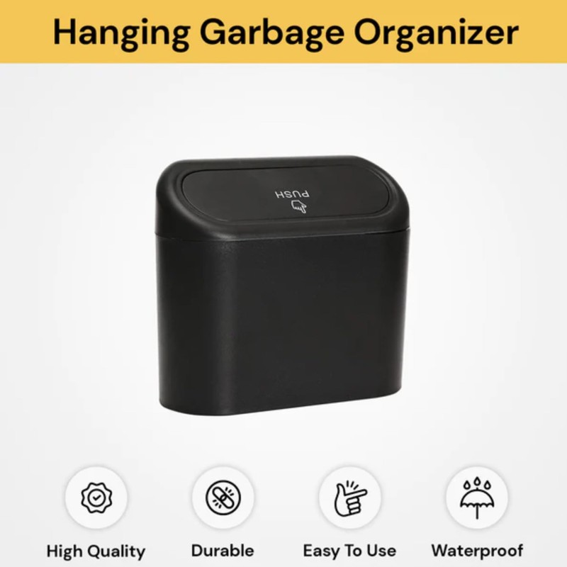 EZONEDEAL Car Trash Can with Lid, Portable Hanging Mini Car