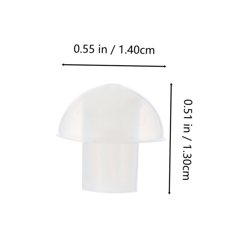LALAFINA 10pcs Mushroom Earbud Tips for Transparent Tube Earpieces Comfortable