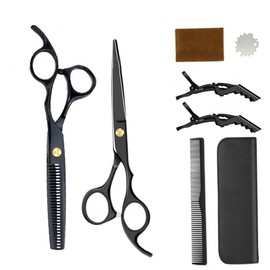 Baluue 1set Haircut Scissors Tools Kit Professional Hairdressing Scissors Set with Flat Teeth Shears Barbershop Accessories for Home Salon Use