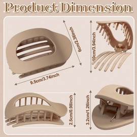 TZEKING Pack of 6 Hair Clips for Women, Flat Claw Clip, Hair Clips Women's Thin Hair, Non-Slip Hair Clip, Strong Hold Side Hair Clips for Thick and Thin Hair