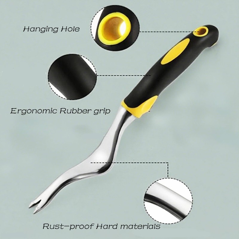 Hand Weeder Puller Tool, Garden Handle with V-Shaped - Ergonomic