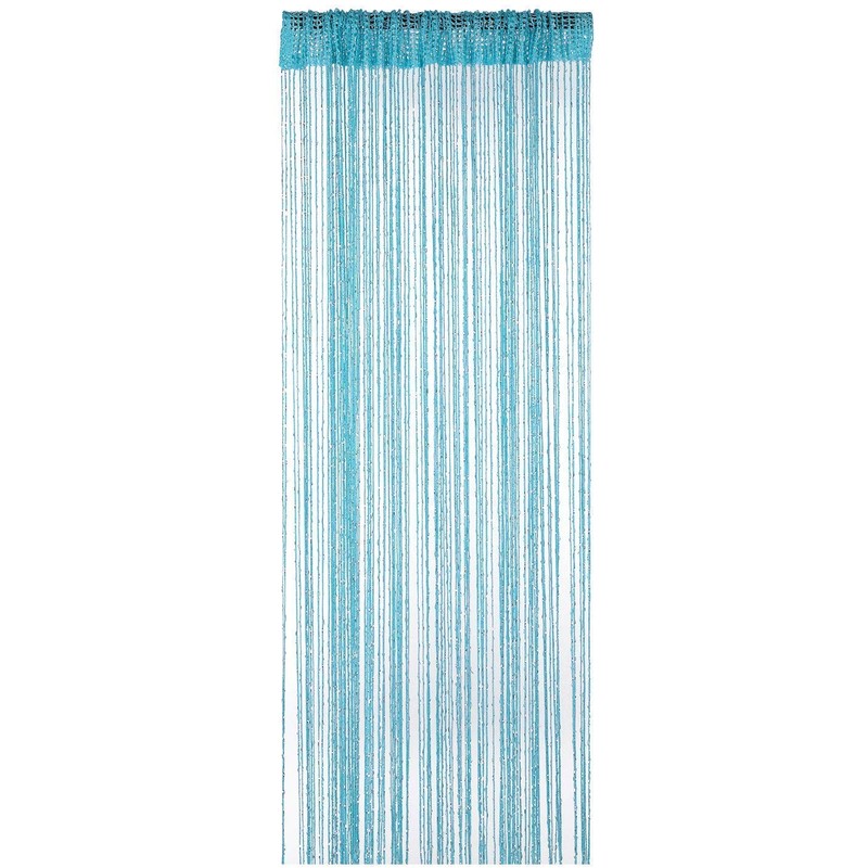 WedDecor Turquoise String Curtains Glitter Fringe Panel Fly Screen Room
