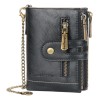 Cartera Rfid Regalo Bloqueo Con Cadena Antirrobo Para Hombre