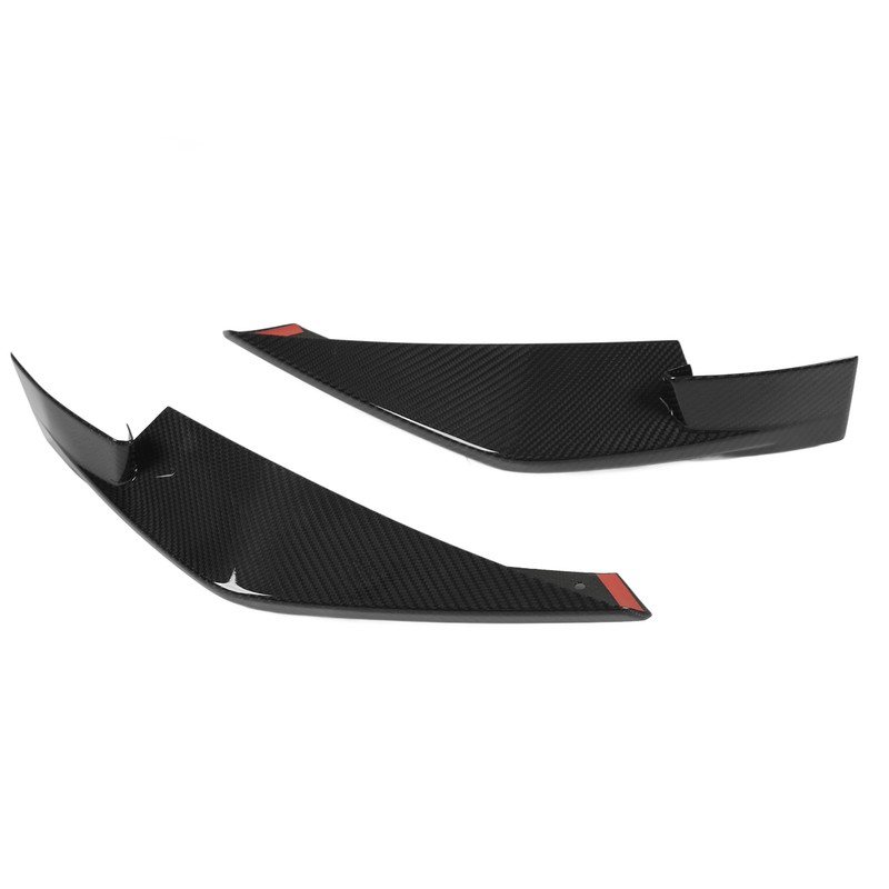 6Pcs Front Bumper Lip Spoiler Anti Collision Carbon Fiber Side