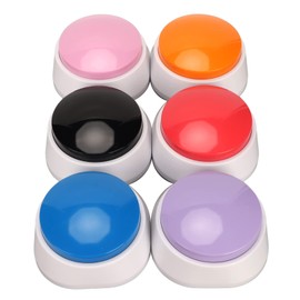 Recording Voice Button, 6 Pack, Training Buzzer for Dogs, Cats, Pet Communication, Talk Button, 30 Seconds Recording Playback, Funny for Kids, Educational Game