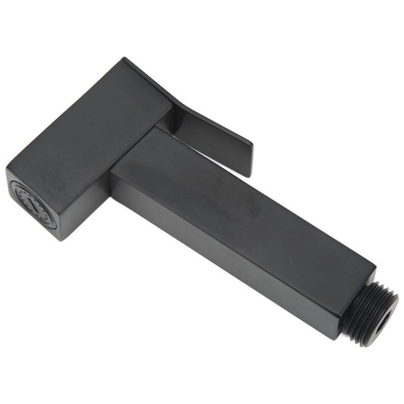 Sink Sprayer Stainless Steel Squared Electroplated Black Large Flow Bidet