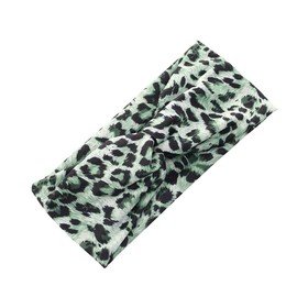 Tustao Fashion Women Leopard Print Cross Elastic Headband Gym Hairband Hair Headbands for Women,Women's Fashion Headbands,Hair Accessories (Green, 1)