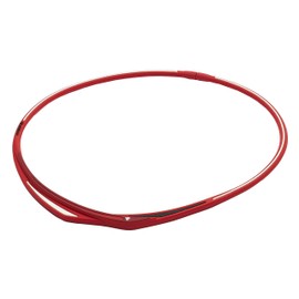 Phiten EXTREME Twist Necklace, RAKUWA Neck, Red/White, 16.9 inches (43 cm)