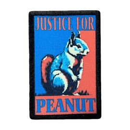 Lindos parches con estampado de ardilla, justicia para cacahuete, táctica militar, con gancho y lazo para coser para ropa, vestido, sombrero, mochilas