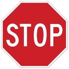 Walls 360 Peel & Stick Traffic and Street Sign Wall Decals: Stop Sign (24 in x 24 in)